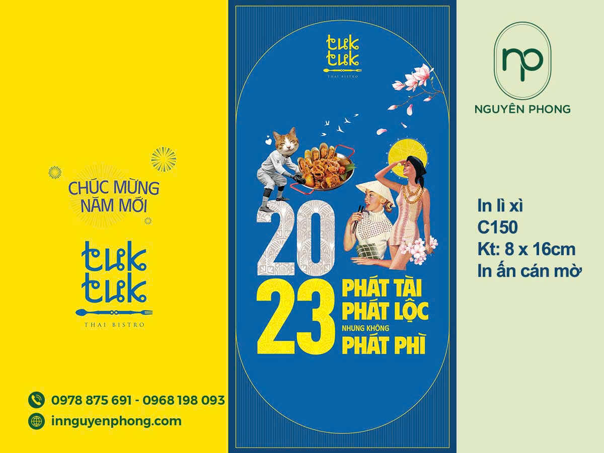 Mẫu thiết kế lì xì của Tuk Tuk